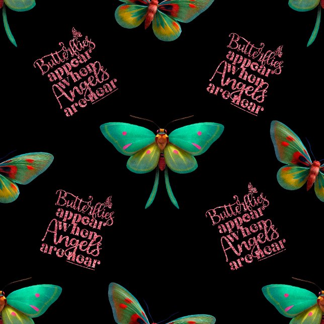 Serviette En Papier Mémorial funéraire Anges de papillon personnalisée (Créateur téléchargé)