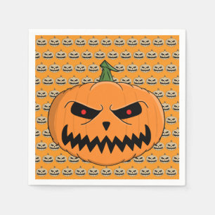 Serviette En Papier Menacer Jack O'Lantern Halloween