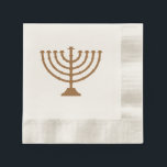Serviette En Papier Menorah ~ Hanoukka Celebration<br><div class="desc">La Menorah traditionnelle pour votre Hanoukka Celebration sur une serviette en papier qui vient en deux tailles et deux styles</div>