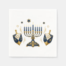Menorah horizontale avec motif de dreidels