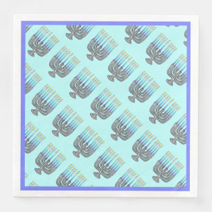 Serviette En Papier Menorahs Whimsical Dîner Papier Napkin