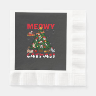 Serviette En Papier Meowy Noël