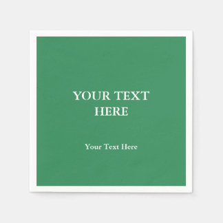 Serviette En Papier Mer Vert Plaine Élégant Moderne Minimaliste