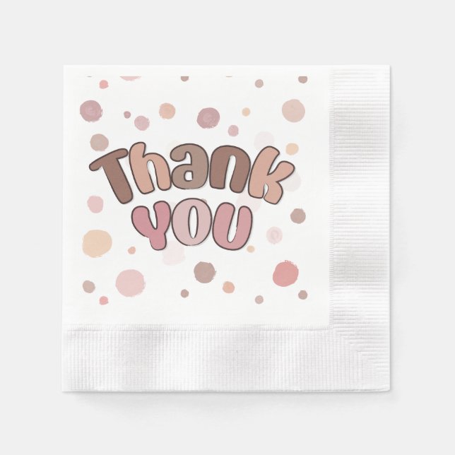 Serviette En Papier Merci (Devant)