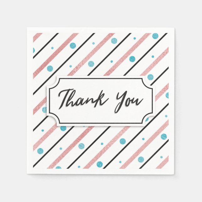 Serviette En Papier Merci (Devant)