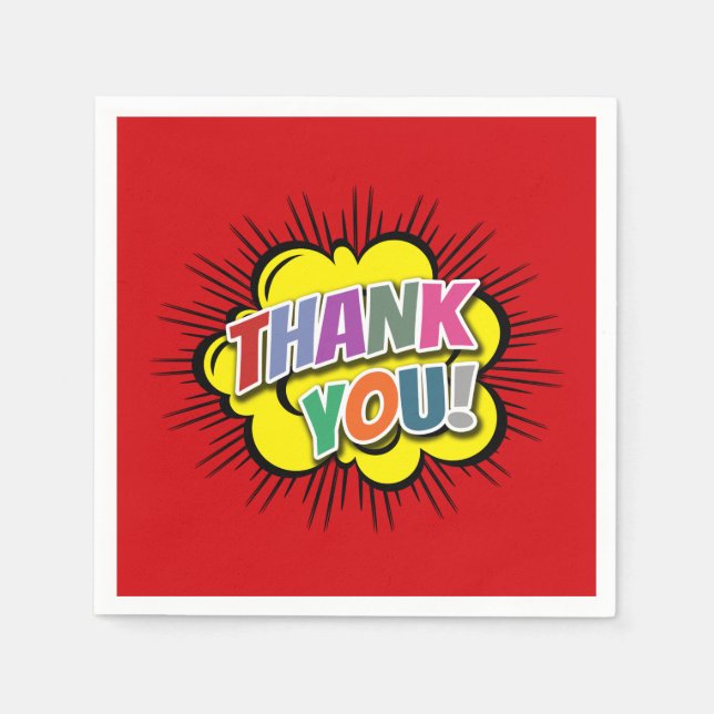 Serviette En Papier Merci (Devant)