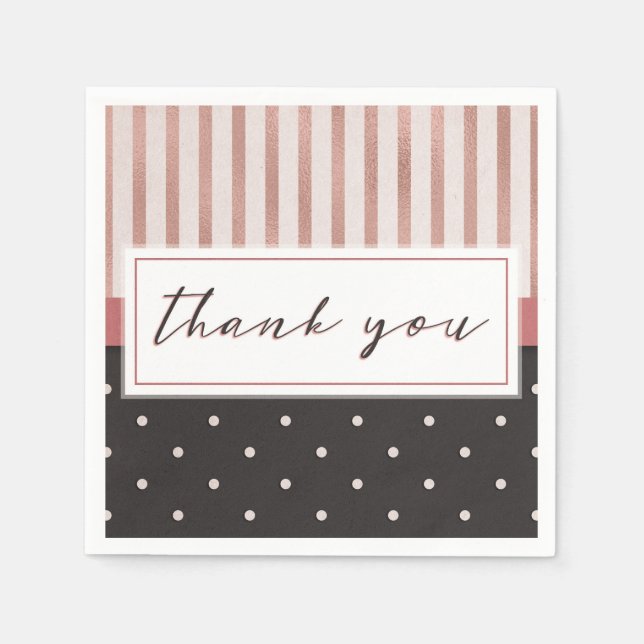 Serviette En Papier Merci (Devant)