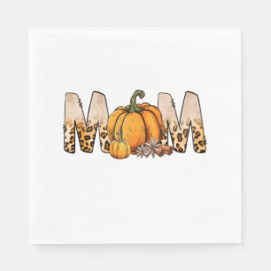 Serviette En Papier Merci à maman Citrouille Leopart