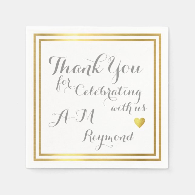 Serviette En Papier Merci de célébrer avec nous (Devant)