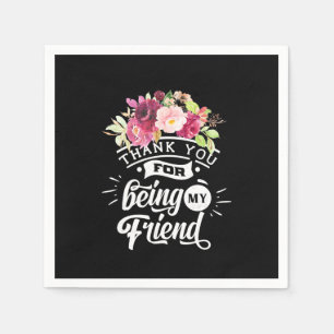 Serviette En Papier Merci D'Être Mes Amis