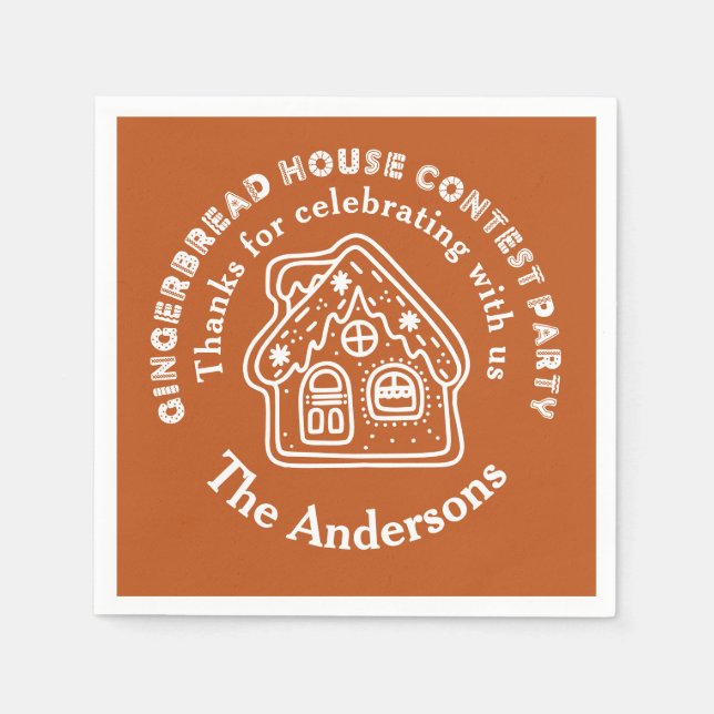 Serviette En Papier Merci du Concours de la Maison du pain d'épice (Devant)