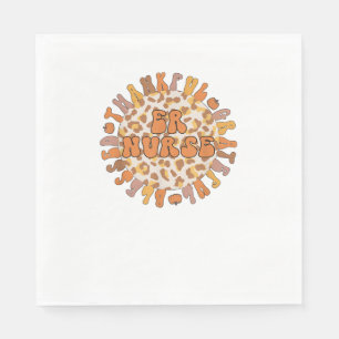 Serviette En Papier Merci Infirmière d'urgence Thanksgiving ER Infirmi