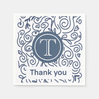 Serviette En Papier Merci Napkin