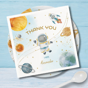 Serviette En Papier Merci pour l'anniversaire de l'astronaute de l'esp