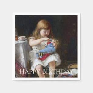 Serviette En Papier Mère anxieuse petit Joyeux Anniversaire