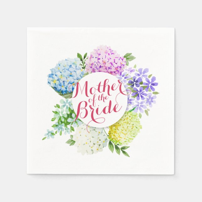 Serviette En Papier Mère de la mariée Mariage de printemps | Napkin (Devant)