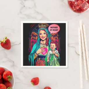 Serviette En Papier Mère du cœur