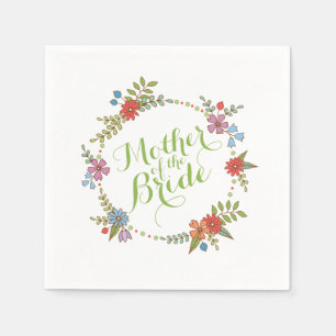 Serviette En Papier Mère du Mariage de mariée Napkin