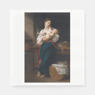 Serviette En Papier Mère et enfant (par Bouguereau)
