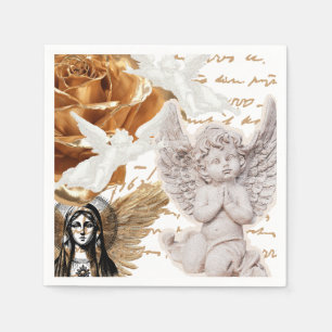 Serviette En Papier Mère Marie Ange Thème Paisible et Luxueux