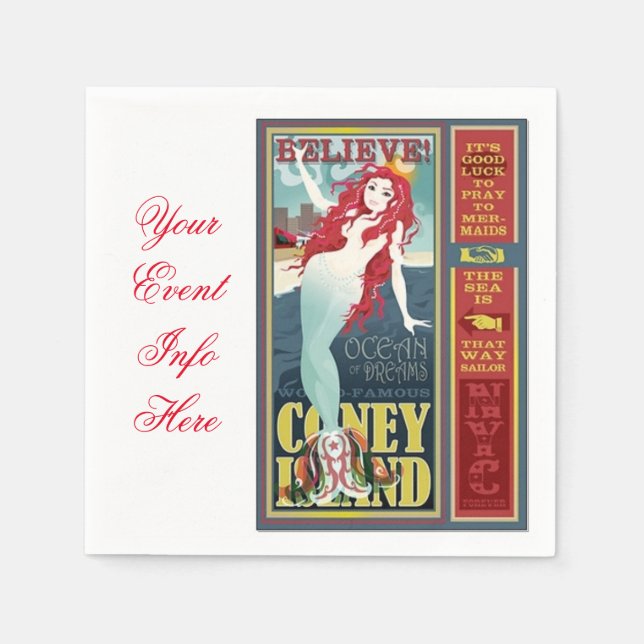 Serviette En Papier mermaid (Devant)