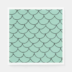 Serviette En Papier Mermaid Sea Creator Party Black Mermaid Carton