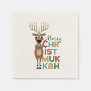 Serviette En Papier Merry Christmukkah Reindeer
