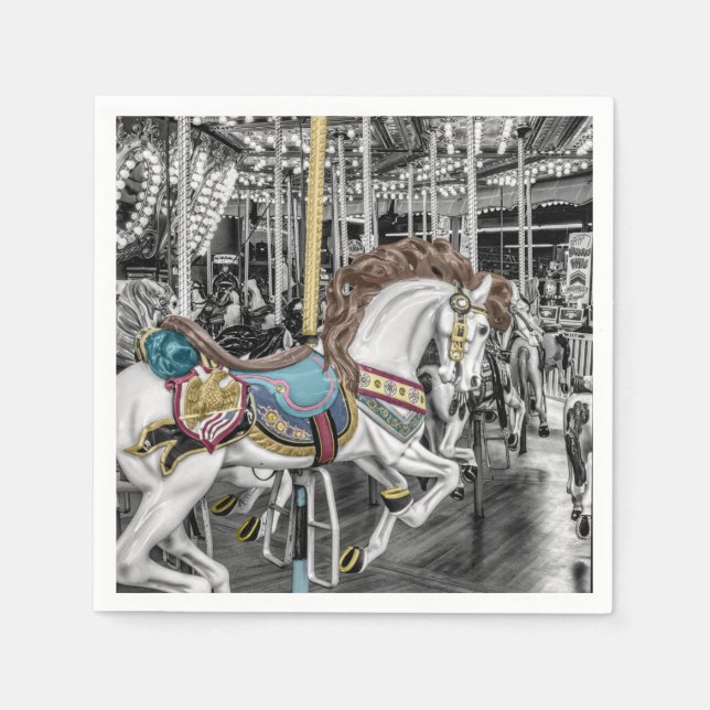 Serviette En Papier Merry Go Round Carousel (Devant)