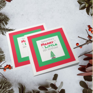 Serviette En Papier Merry Little Birthday