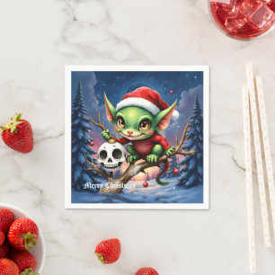 Serviette En Papier Merry Mischief – Le Petit Lutin de Noël.