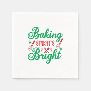 Serviette En Papier Merry Xmas Baking Spiritueux