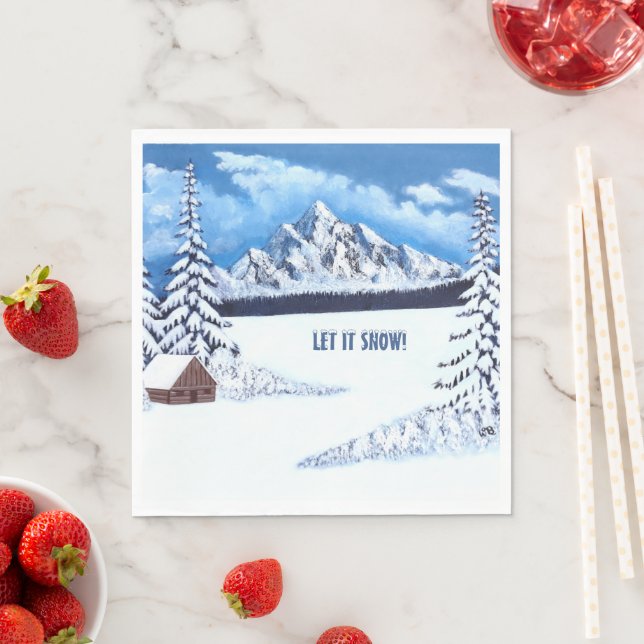 Serviette En Papier Merveille d'hiver (En situation)