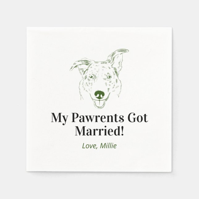 Serviette En Papier Mes Pawrents Se Sont Mariés ! Mariage australien s (Devant)