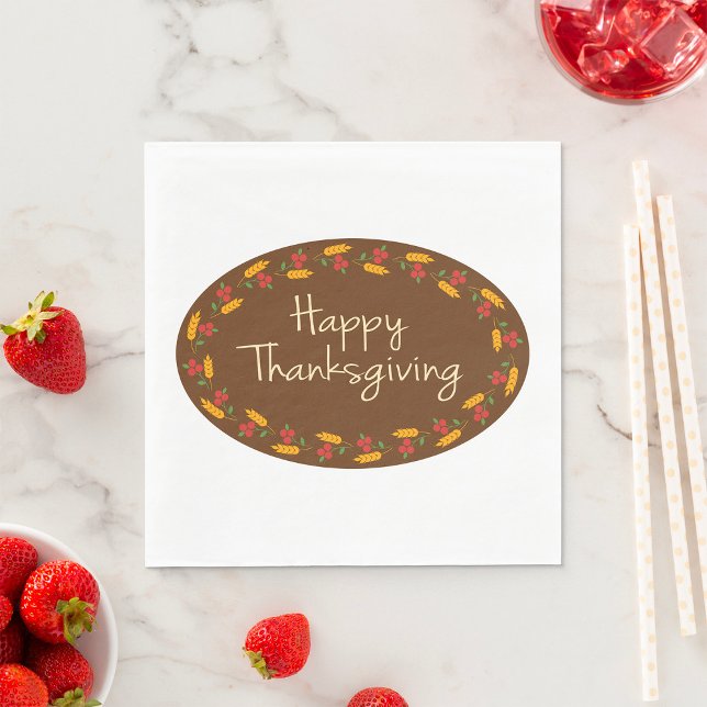 Serviette En Papier Message bon thanksgiving (Créateur téléchargé)
