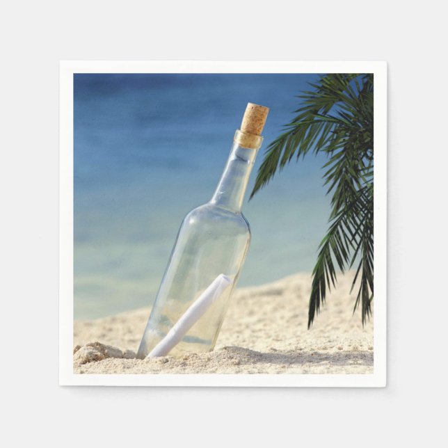 Serviette En Papier Message dans une bouteille 2 (Devant)