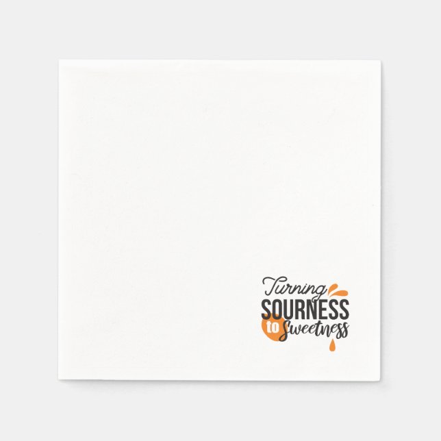 Serviette En Papier Message de vie positif - Transformer l'acide en su (Devant)