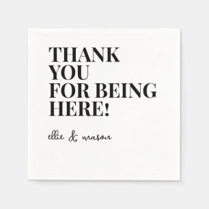 Serviette En Papier Message du couple   Groupe d'engagement Mariage