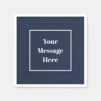 Message personnalisé Navy et Light Blue Party