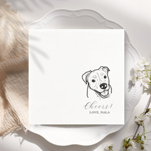 Serviette En Papier Mete Cheveux Animal Visage Dessin Chien Mariage De