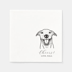 Serviette En Papier Mete Cheveux Animal Visage Dessin Chien Mariage De