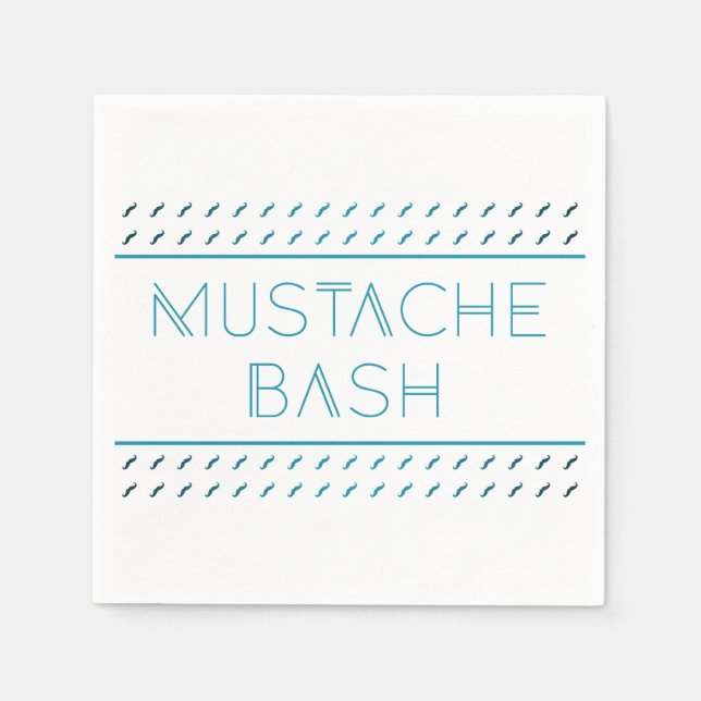 Serviette En Papier Métro Mustache Bash (Devant)