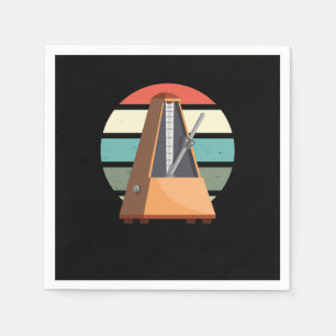 Serviette En Papier Metronome Retro Musicien Musique Piano Player Pian