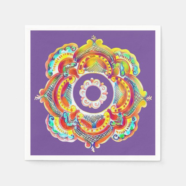 Serviette En Papier Meubles de poche au décor traditionnel ukrainien (Devant)