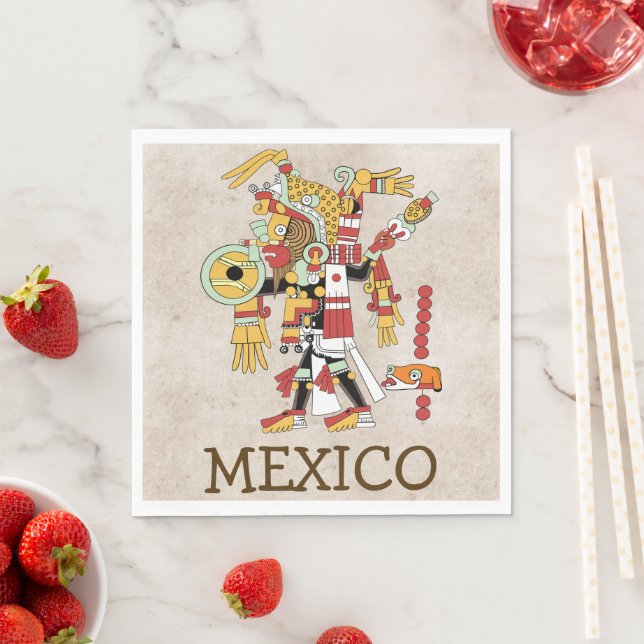 Serviette En Papier Mexico Paper Napkin (En situation)