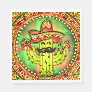 Serviette En Papier Mexique Fiesta Cinco de Mayo Sombrero Casquette Ve
