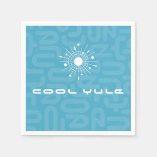 Serviette En Papier Mi-siècle moderne Spoutnik atomique Snowflake MOD