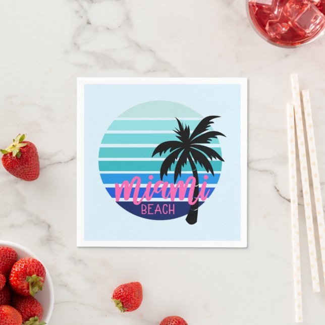 Serviette En Papier Miami Beach (En situation)