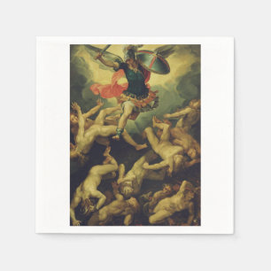 Serviette En Papier Michael et les anges déchus par Giuseppe Cesari