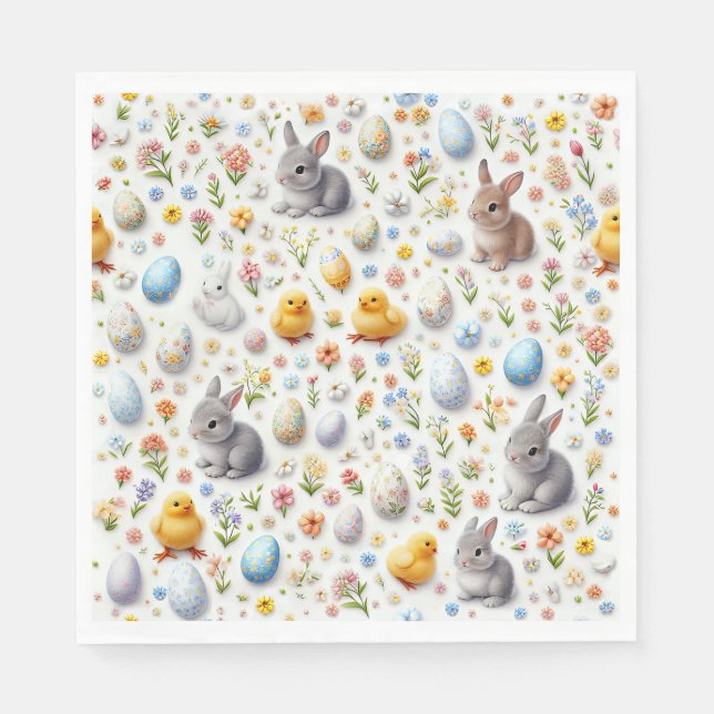 Serviette En Papier Micro Ditsy Easter Luncheon Napkins (Devant)