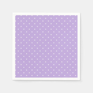 Serviette En Papier Micro pois blanc - Lavande tendre